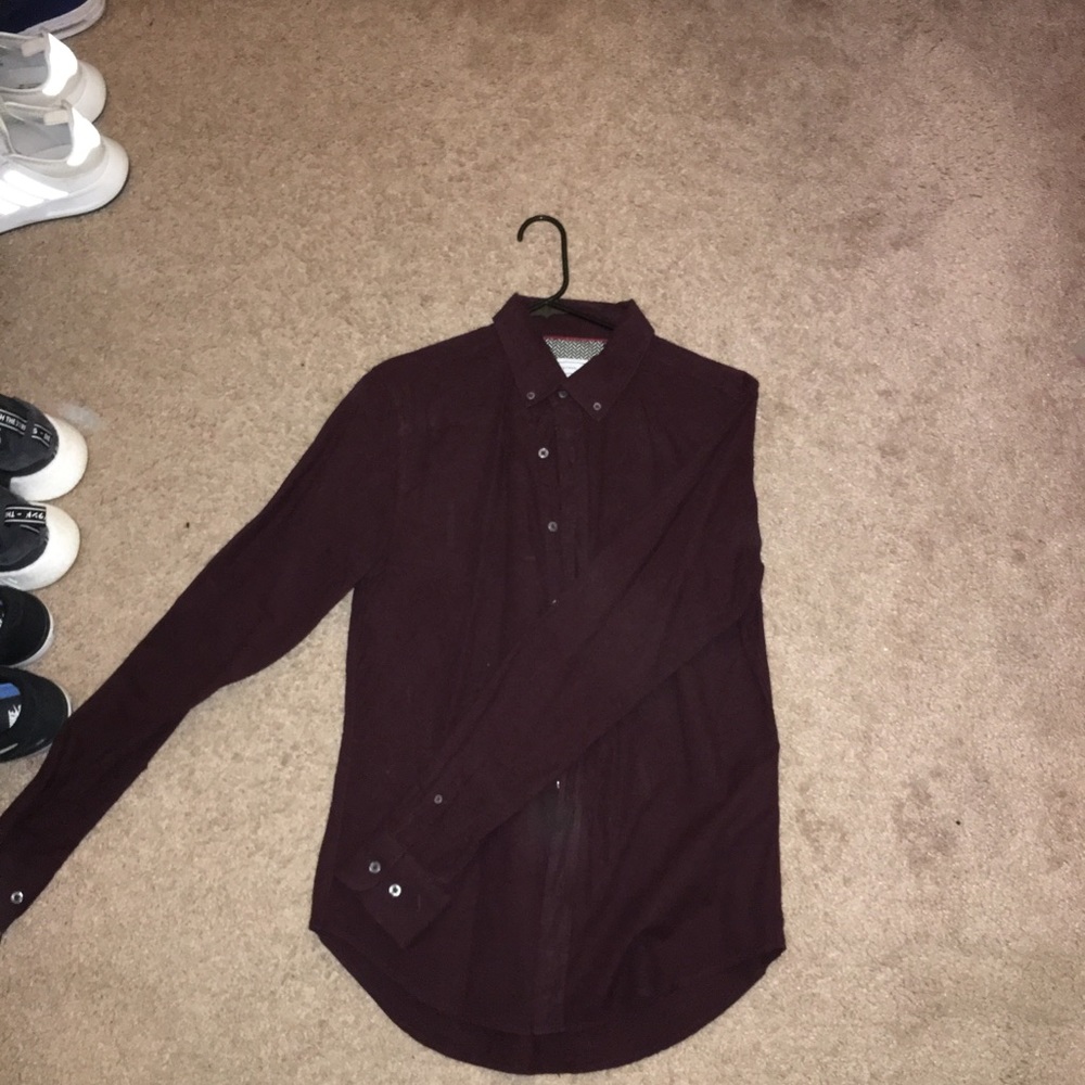Maroon Button Down